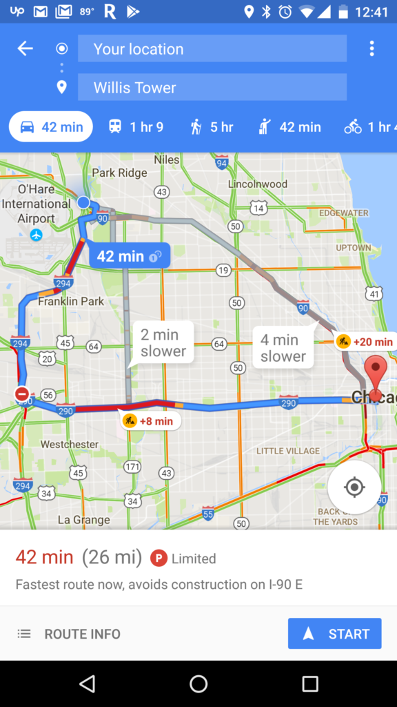 Google Map Parking