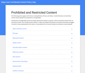 Google Prohibited and Restricted Content